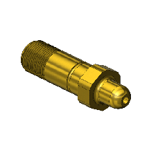 Nipple, CGA 326, 9/16-25 UNS-EXT, 2.125"LG