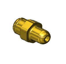 Western #14-3M1 - Countersunk Nipple, CGA 346, 1/4"RECESS