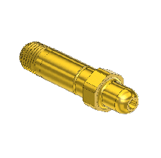 Threaded Inlet Nipple, For Installed Filter, Western #14-3SF, CGA 346, 1/4NPTM, 2.5"