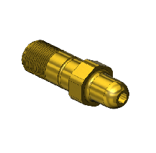 CGA 346 Nipple, 9/16-25 UNS, 2.125" LNG (Western 14-6) 