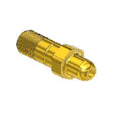 Nipple, CGA 346, 9/16-25 UNS, 2.125" LNG.