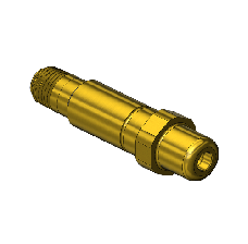 Nipple, CGA 577, 1/4 NPTM, 3" LNG