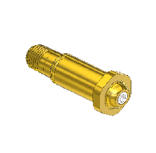 Nipple, CGA 680 695 702, 1/4 NPTM, 2.5" LG