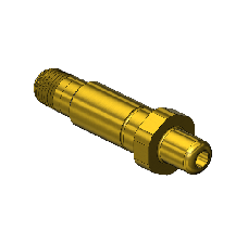 Nipple, CGA 701, 1/4NPTM, 3"LNG