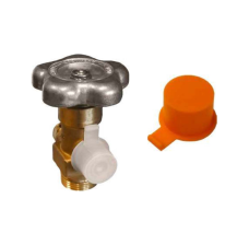 CGA 320 Carbon Dioxide Food Grade Cap + Tear Tab, Orange, 100PK