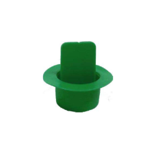 CGA 500 Plug for Medical Gas Mixtures, Green, 100PK