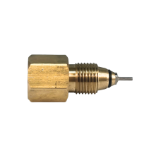Sherwood Nipple + Fixed Pin (Includes Brass Nut), CGA 626 Outlet, 1/4'' NPT Inlet, SS Nipple w/ Ni Plated Steel Pin (No O-Ring)