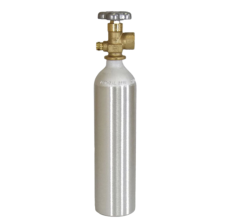 Industrial Gas Cylinder + CGA 580 Valve Inserted, 6.0 Cubic Ft
