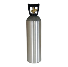 Industrial Gas Cylinder + Valve + Carry Handle, 60 Cubic Ft