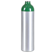 Aluminum Medical Oxygen (O2) Cylinder - No Valve - 6.0 Cubic Foot