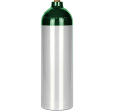Aluminum Medical Oxygen (O2) Cylinder - No Valve - 22 Cubic Foot