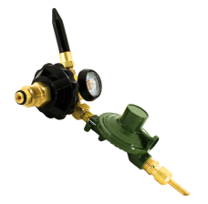 Latex / Mylar Balloon Inflator + Push Down Mylar Valve, Auto Shut-Off, Contents Gauge, Hand Tight Connection