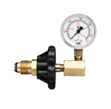 Cylinder Pressure Testing Gauges, 2" Brass, Nitrogen, Argon, and Helium, CGA-580, 4000 PSI