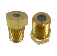 1'' Sherwood Chlorine Naval Brass Fusible Plug, 158-165 F