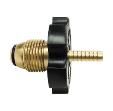 Marshall Adapter, SN POL x 1/4 Inch Hose Barb, Plastic Handwheel  