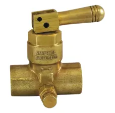 Marshall Non-Locking Toggle Valve + Bleeder, 1/2"FNPT Inlet x 1/4" FNPT Outlet