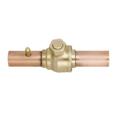 Brass Body Ball "Integra-Seal" Valve, With Access Fitting, 3/8 ODS