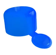 Propane Forklift Cylinder Connection Valve Cap (Tear-Tab), 100 Pack, Blue