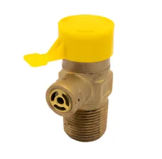 Snap-Lite Propane Valve Cap, 27mm, Yellow, 100 Pack
