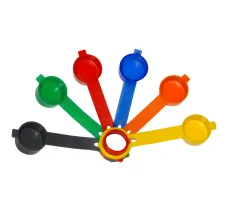 Red CO2 Cap With Strap, 100 Pack