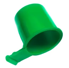 CGA 622 / 624 / 660 / 677 Cap for Carbon Dioxide and Nitrous Oxide, 100 Pack, Green