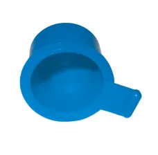 Multi-Use Safety Cap/Plug + Blow Out Tab, 100 Pack, Blue