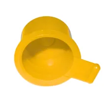 Multi-Use Safety Cap/Plug + Blow Out Tab, 100 Pack, Yellow