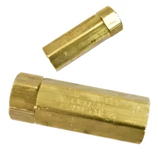 Two Piece Brass Check Valve For Car Wash Industry, Soft Seat, 3/8" NPTF E/E, 2000 PSI, Cracking Pressure 5 PSI, Viton O-Ring