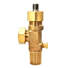 Sherwood Chlorine Cylinder Valve, CGA 820 Outlet, 3/4"-14 CL-4, 158 Fuse Plug, Garlock Packing