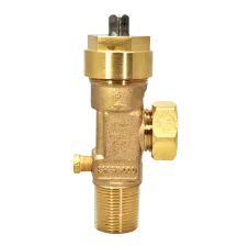Sherwood Chlorine Cylinder Valve, CGA 820, 3/4"-14 CL-2, 158 Fuse Plug, PTFE Packing