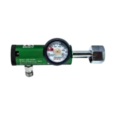 Lightweight Aluminum and Brass Oxygen Therapy Regulator, CGA 540 Inlet with DISS Outlet