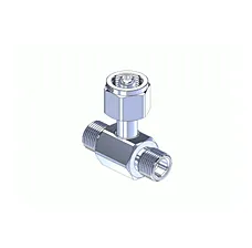 CGA 346 Chrome-Plated Brass Manifold Coupler Tee