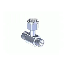 CGA 540 Chrome-Plated Brass Manifold Coupler Tee