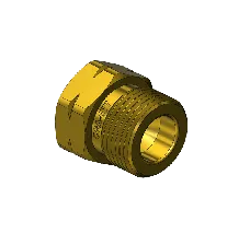 Brass CGA 677 Outlet Adapter - Argon, Helium, Nitrogen