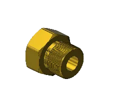 Brass CGA 701 Outlet Adapter - Oxygen