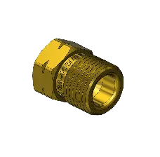 Brass CGA 410 Outlet Adapter, Canadian - Acetylene