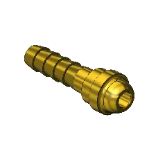 Barb Hose Nipple, "B" SIZE, Western #17, 1-7/16", 1/4"ID