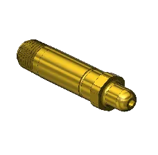 CGA 280, Western #283 - Nipple - Threaded Inlet, 1/4 NPTM, 2.5"LNG