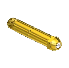 CGA 296, Western #29-3sf - Nipple With Filter, 296, 1/4 nptm, 3"lng.