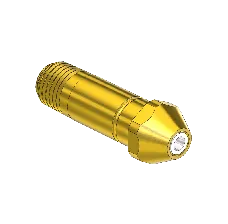 Threaded Inlet Nipple, For Installed Filter, Western #16-3sf, CGA 300, 1/4nptm, 2"