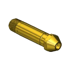 Threaded Inlet Nipple, Western #16-8, CGA 300, 1/4NPTM, 2.5"