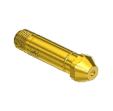 Check Valve Nipple for Installed Filter, CGA 300, 1/4NPTM, 2.5"LNG