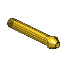 Nipple, CGA 300, 1/4NPTM, 3-1/2"LNG