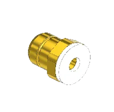 Western #CO-3M1 - Countersunk Nipple, CGA 320, 1/4"RECESS