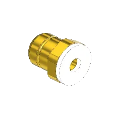 Countersunk Nipple, CGA 320, 3/8"RECESS