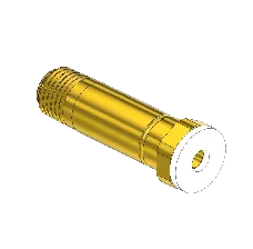 Threaded Inlet Nipple, Western #333, CGA 320 330, 1/4'' NPTM, 2"