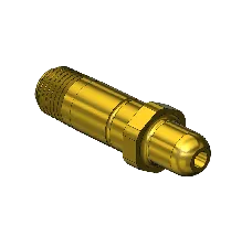 Nipple, CGA 350, 1/4NPTM, 2.125"LNG