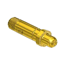 Check Valve Nipple, CGA 350, 1/4NPTM, 2.5"LNG