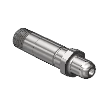 Threaded Inlet Nipple, Western #SS-83, CGA 350, 1/4NPTM, 2.5"