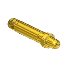 Threaded Inlet Nipple, For Installed Filter, Western #87-SF, CGA 350, 1/4NPTM, 3"
